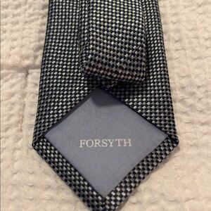 Forsyth of Canada Green, Blue, and Silver Micro-Check Pattern Tie